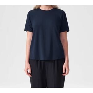 Universal Standard Tee Rex Crewneck T Shirt Navy Blazer Blue Basic Staple 4XS 0